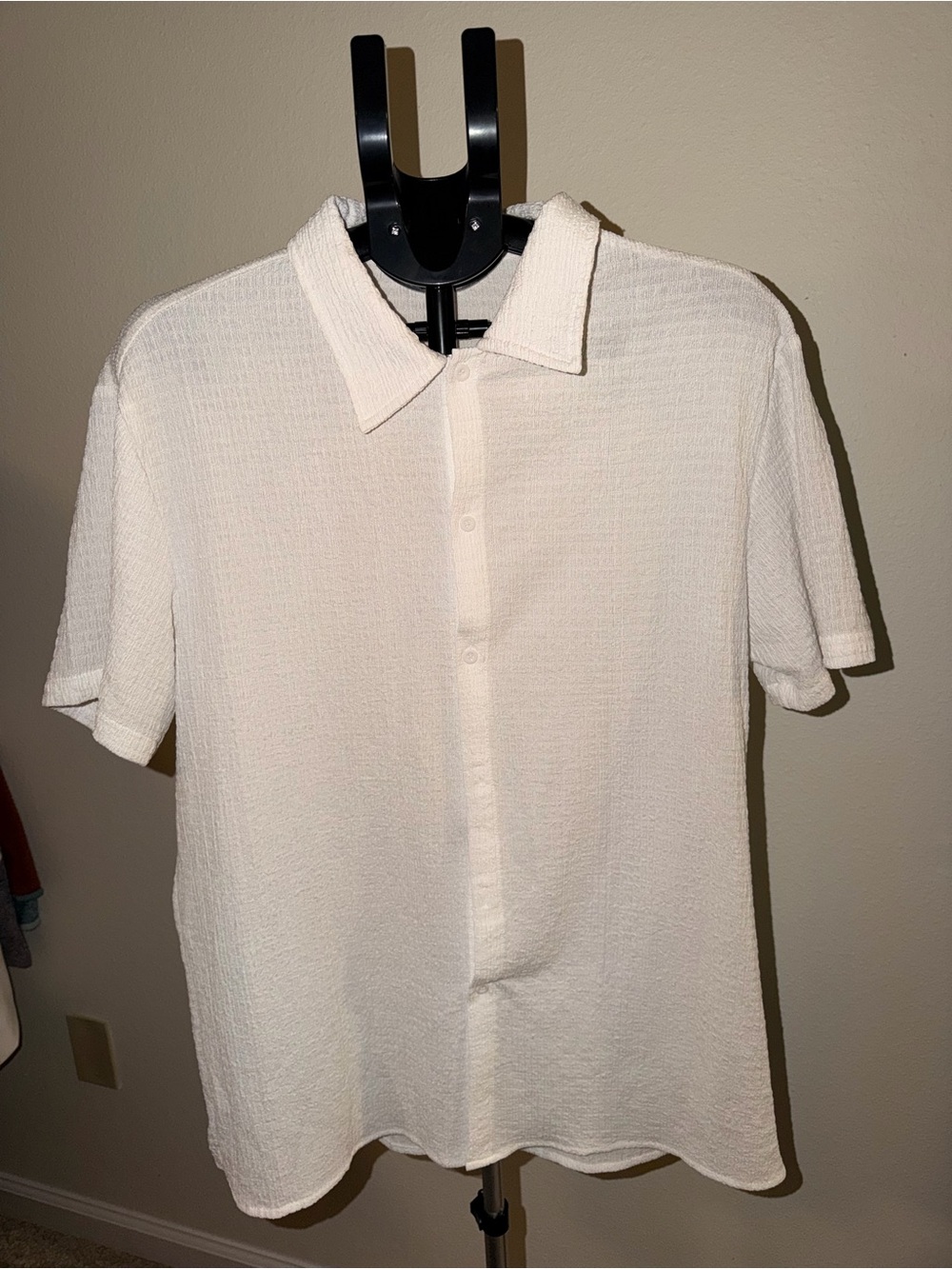 Men's Short Sleeve Button Shirt - White
